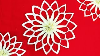 Dollar Tree Christmas Craft Snowflake | How to Make an Easy Paper Snowflake | Christmas Decor Ideas