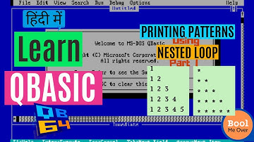 Printing Patterns using Nested For loop in QBASIC - Part 1 || Hindi