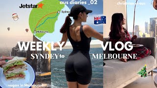 WEEKLY VLOG // aus diaries_02 || travelling from Sydney to Melbourne // Christmas in aus