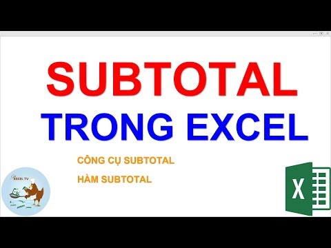 Video Subtotal trong Excel | Công cụ subtotal và hàm subtotal - youtube