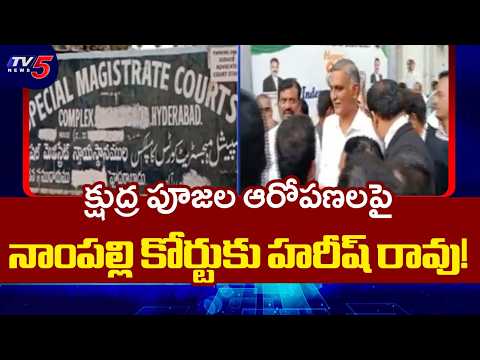 నాంపల్లి కోర్టుకు హరీష్ రావు! | Harish Rao Defamation Case on Mahesh Goud And Addanki Dayakar | TV5 - TV5NEWS