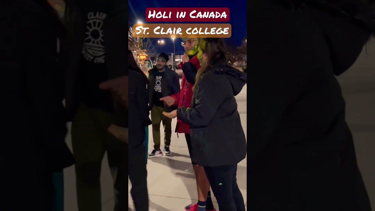 Holi in CANADA🇨🇦|| Holi in St. Clair College 