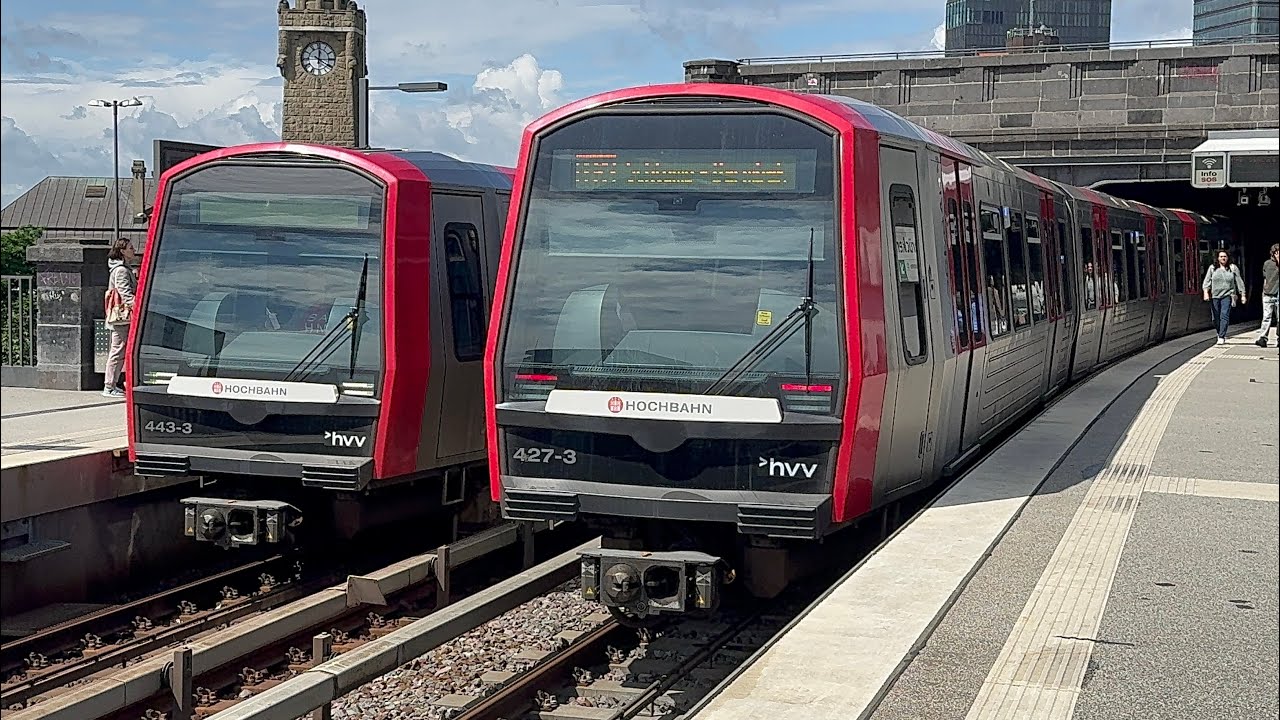 Mitfahrt U-Bahn Hamburg U3 (Typ DT5) Rathaus - Landungsbrücken (29.07.2025, 4K)
