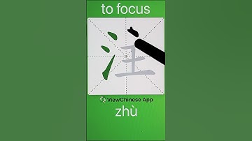 How to Write 注(to focus) in Chinese? App Name :《ViewChinese》&《My HSK》