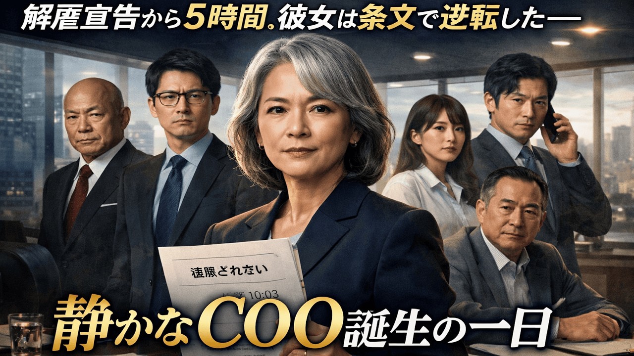 解雇宣告から5時間、彼女は条文で逆転した——静かなCOO誕生の一日