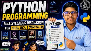 CCSU BCA 3rd Semester Python Programming Syllabus Discussion🔥