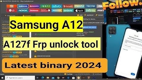 A12 (A127f) frp Android 13 latest security by Unlock Tool without testpoint