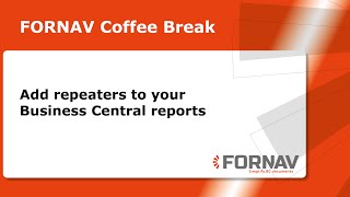 Add repeaters to your Business Central reports