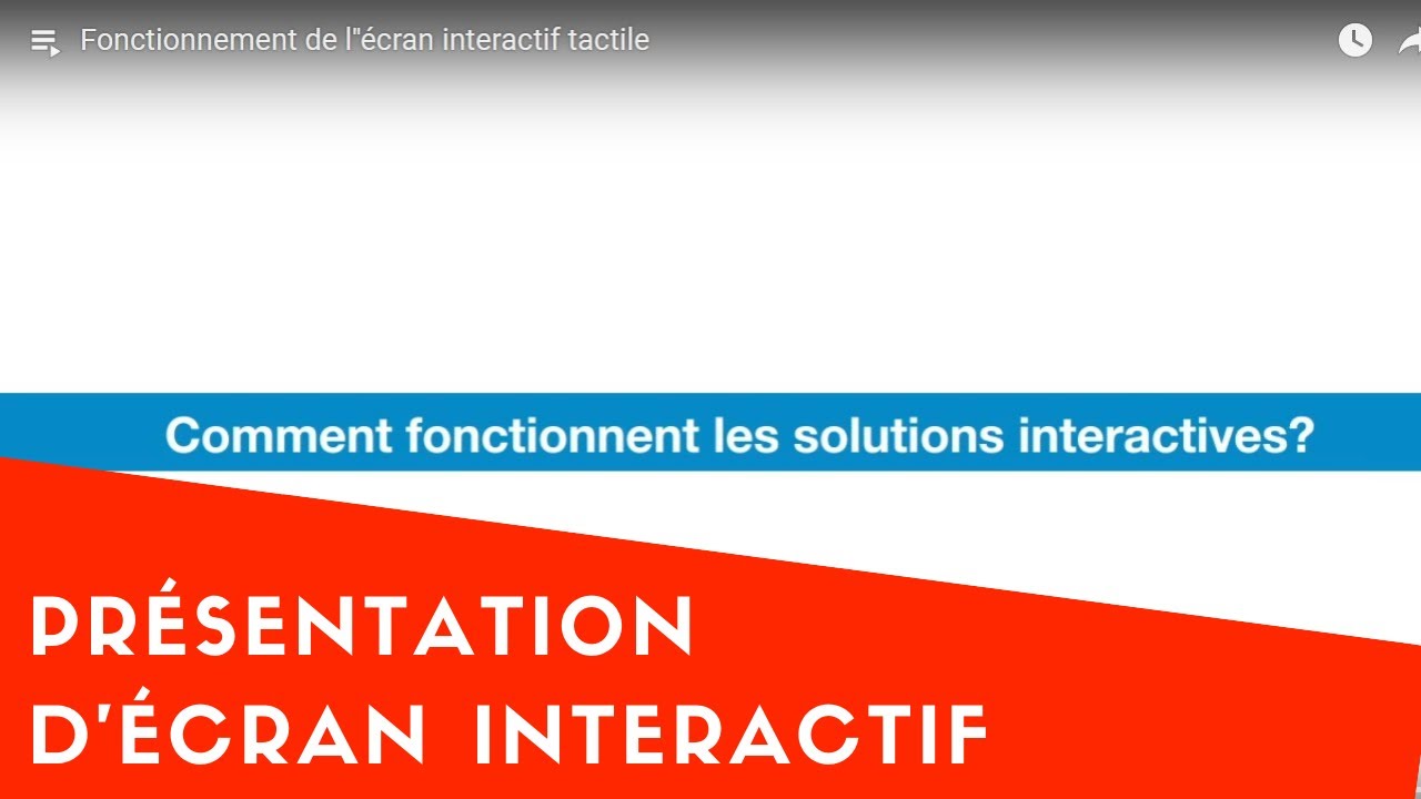 Fonctionnement de l''écran interactif tactile YouTube — free download