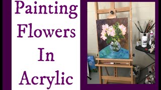 Painting Flowers in Acrylic