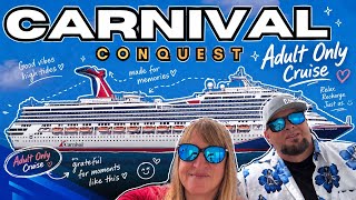 Enjoy the Carnival Conquest Adult Cruise with plenty of sea days ahead!