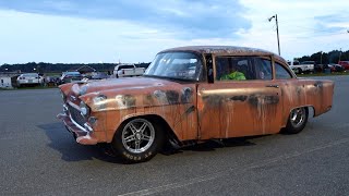 ALL MOTOR BIG BLOCK 55 BEL AIR WAS SMASHING CARS WITH NITROUS ON THEM