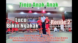 SERUNYA DUEL TINJU ANAK ANAK LUCU BANGET BIKIN NGAKAK, SAMPAI JATUH, KO NGGAK YA...RONDE 2
