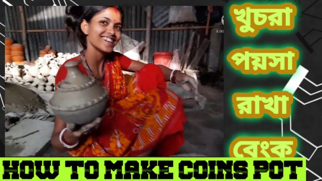 COINS POT making with CLAY