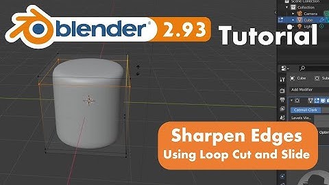 How to Use Loop Cut and Slide to Sharpen Edges in Blender 2.93