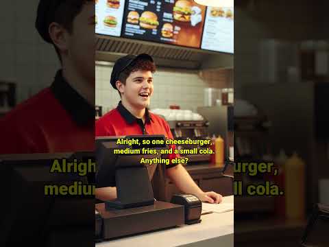 Ordering at a Fast Food Restaurant orderingfood englishconversation englishforbeginners