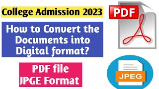 College Admission 2023|How to Convert the documents into digital PDF,JPGE format?|Vincent Maths| screenshot 3
