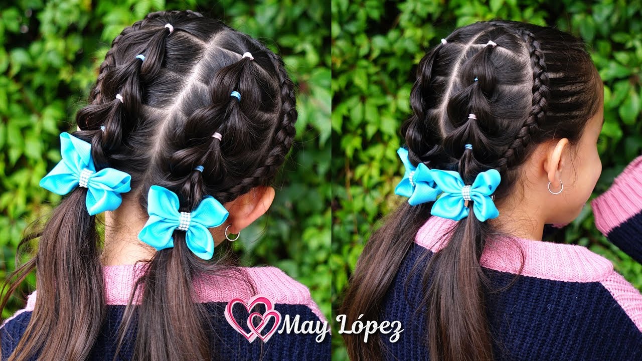 Hermoso Peinado Con Trenzas Faciles Para Niñas May Lopez Hermoso Peinado Con Trenzas Faciles Para Niñas May Lopez