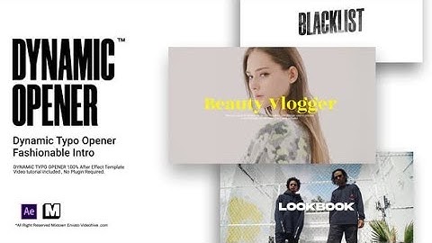 Dynamic Typo Opener (After Effects Template)