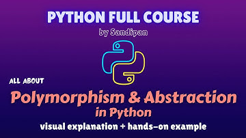 Lec 29: Object oriented programming: Polymorphism and Abstraction in Python | Python full course
