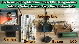 Electronic Voting Machine Project By Using Arduino | Validate Voter Through Face Recognition Algo