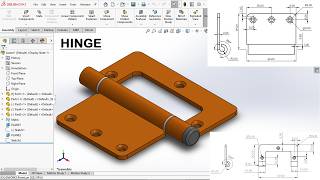 Hinge Design and Assembly in SolidWorks - Complete Step by Step Tutorial