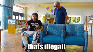 Airhorn In Library Prank