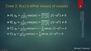 Inverse Operators for Non Homogeneous Differential Equations