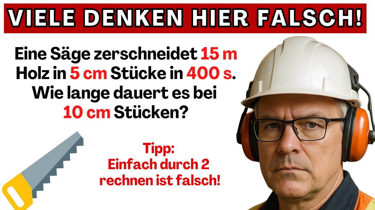 Diese Aufgabe provoziert einen typischen Fehler. Siehst du ihn?