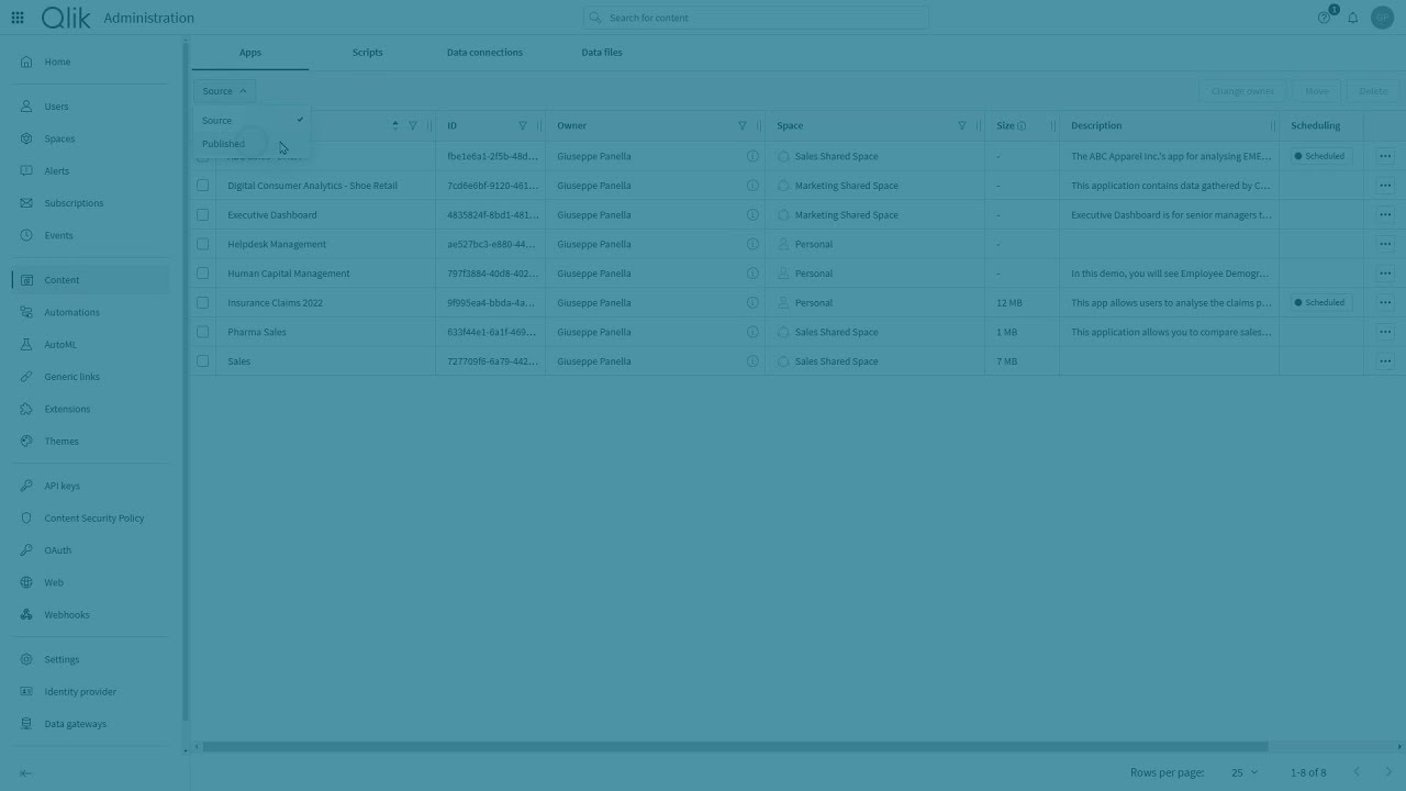 Managing apps in Qlik Cloud Analytics Premium - YouTube