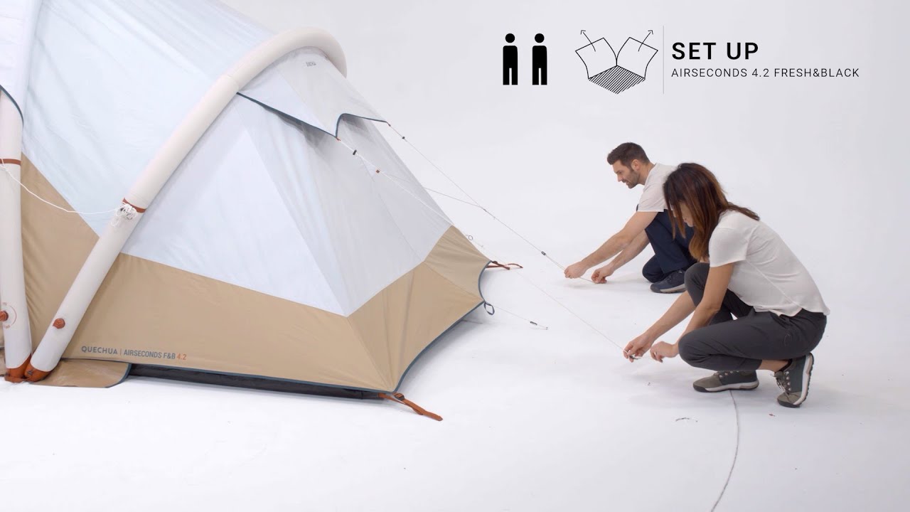 [데카트론 코리아] 데카트론 에어세컨즈 패밀리텐트 4.2 F&B 4인용 텐트 설치법