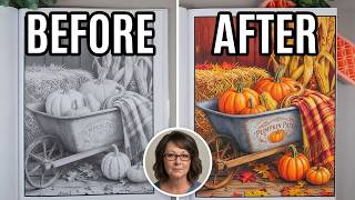 Let s Color Autumn Pumpkins Greyscale Coloring Session