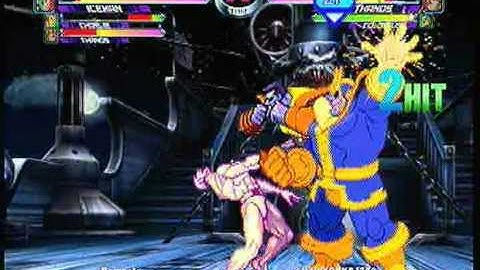 MvC2: Thanos 75% combo (no meters)