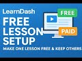How to make one free lesson and other paid lesson in learndash