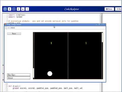 Pong Demo, June 2013 for Coursera