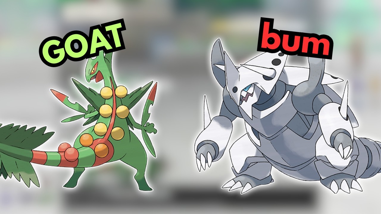 Mega Sceptile THE GOAT Mega Aggron A BUM!!!