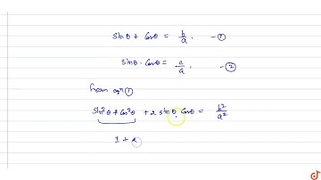 If `sin theta and cos theta` are the roots of the equation `ax^2-bx+c=0`, then  `a, b and c`