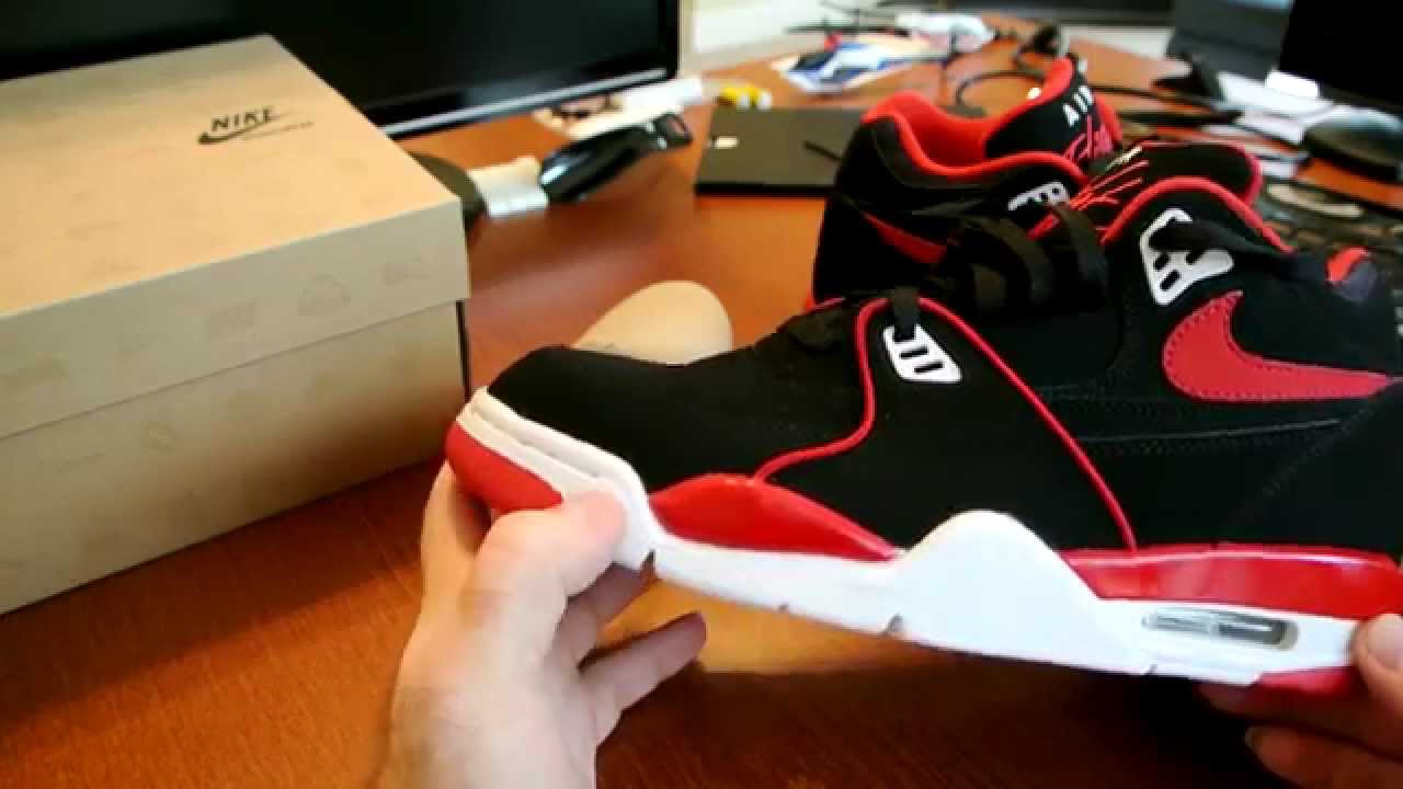 Nike Air Flight 89 Black And Red - YouTube