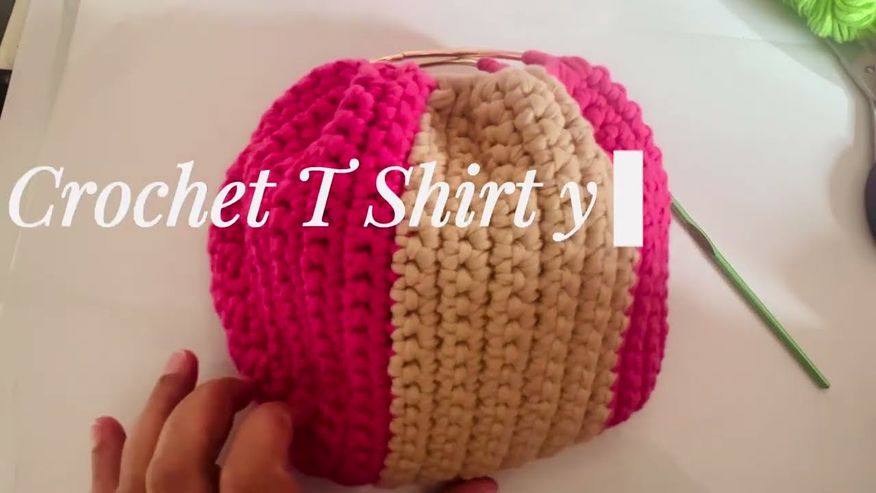 Crochet T Shirt Yarn Bag | Crochet Crossbody Bag Tutorial 