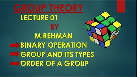 GROUP THEORY Lecture 1| Binary Operation| Group| Abelian Group