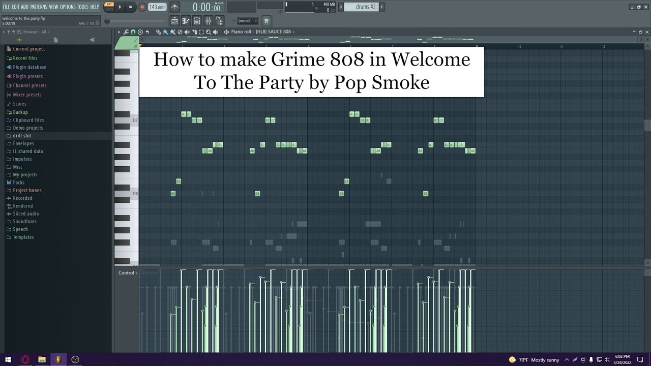 Watch How to make Grime 808 in Welcome to the party by Pop Smoke (most accurate one) on YouTube Watch How to make Grime 808 in Welcome to the party by Pop Smoke (most accurate one) on YouTube