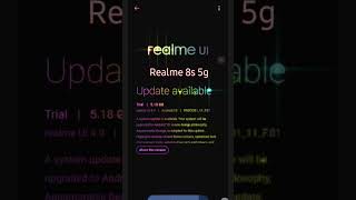 Realme 8s 5g New Software Update Android 13 #shortsvideo #realme8s5g screenshot 2