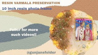 RESIN VARMALA PRESERVATION 😍10 inch resin photo frame tutorial video ✨ screenshot 4