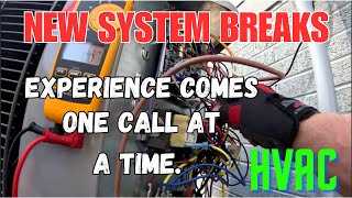 Diagnosing a locked HVAC compressor.