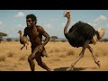 Life 4 Million Years Ago | How Prehistoric  Hunt Ostriches #millionyearsago #ostrich #primitivelife