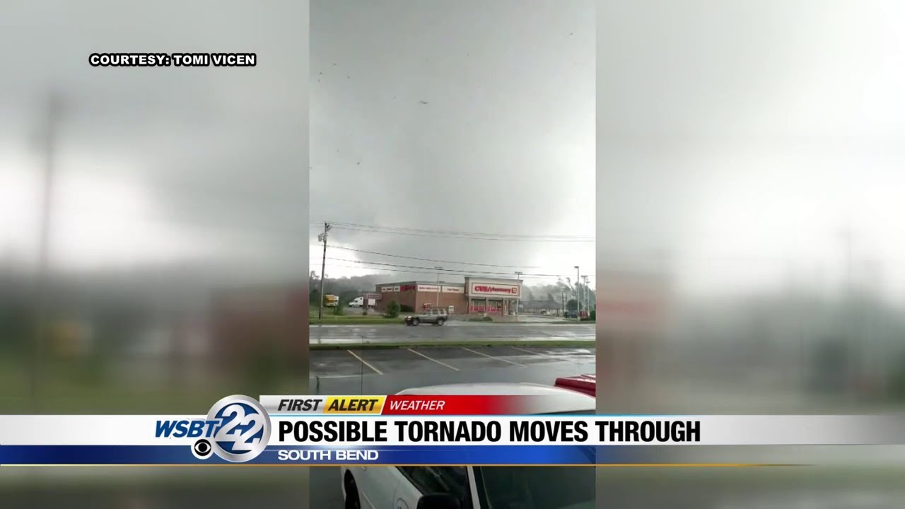 Tornado rips through buildings on south side of South Bend, Indiana