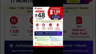 “Airtel ₹48 Plan – Data + Hotstar Offer”