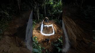 Building a Secret Underground Jungle Bunker with My Powerful Dog । #shorts