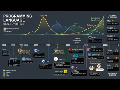 Programming Languages Ranked by Era: From binary to AI 