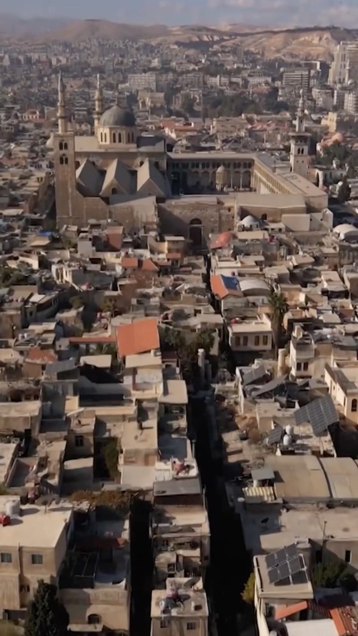 Rare drone footage of Damascus' Ancient City #shorts